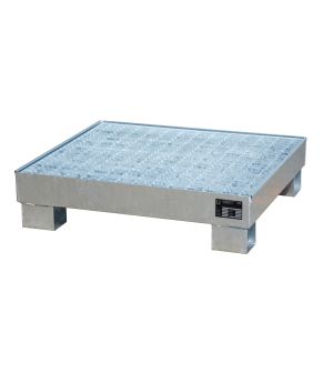 Auffangwanne 61 l, 910×800×225 mm, Stahl feuerverzinkt, mit 