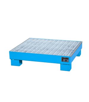 Auffangwanne 61 l, 910×800×225 mm, Stahl lackiert, mit Gitte