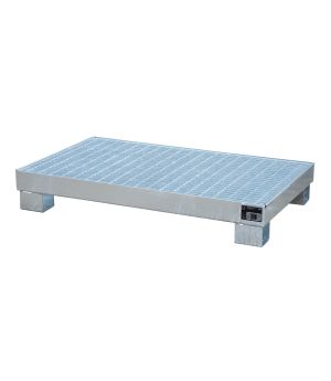 Auffangwanne 63 l, 1310×800×200 mm, Stahl feuerverzinkt, mit