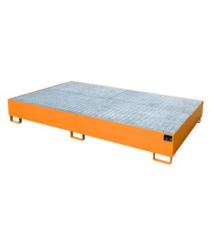 Auffangwanne 1000 l, 2690×1650×375 mm, Stahl lackiert, mit G
