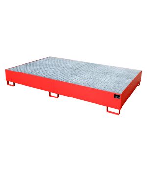 Auffangwanne 1000 l, 2690×1650×375 mm, Stahl lackiert, mit G