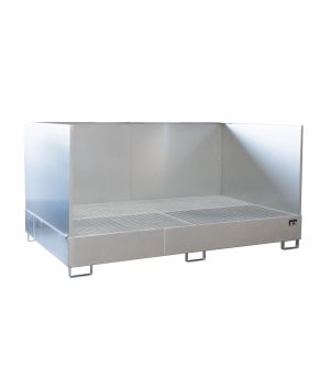 Auffangwanne 1000 l, 2710×1650×1380 mm, Stahl feuerverzinkt,