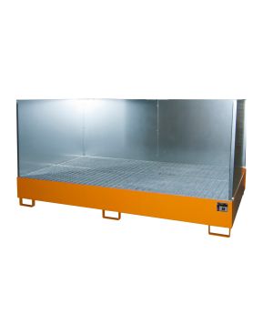 Auffangwanne 1000 l, 2710×1650×1380 mm, Stahl lackiert, mit 