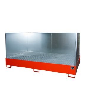 Auffangwanne 1000 l, 2710×1650×1380 mm, Stahl lackiert, mit 