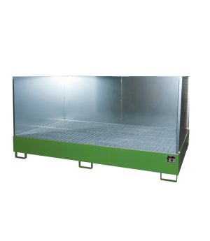 Auffangwanne 1000 l, 2710×1650×1380 mm, Stahl lackiert, mit 