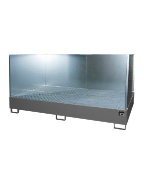 Auffangwanne 1000 l, 2710×1650×1380 mm, Stahl lackiert, mit 