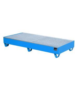 Auffangwanne 202 l, 1800×800×275 mm, Stahl lackiert, mit Git
