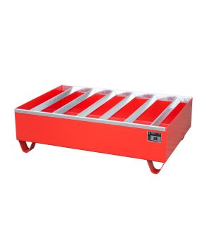 Auffangwanne 224 l, 1200×800×360 mm, Stahl lackiert, RAL 300