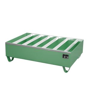 Auffangwanne 224 l, 1200×800×360 mm, Stahl lackiert, RAL 601
