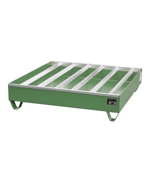 Auffangwanne 230 l, 1200×1200×285 mm, Stahl lackiert, RAL 60