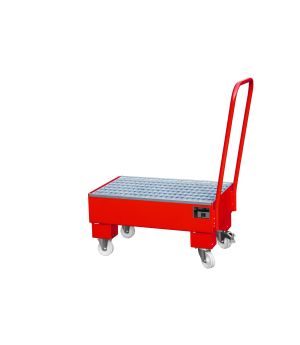 Auffangwanne 61 l, 500×940×1075 mm, Stahl lackiert, mit Gitt