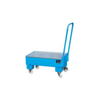 Auffangwanne 61 l, 500×940×1075 mm, Stahl lackiert, mit Gitt