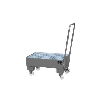 Auffangwanne 61 l, 500×940×1075 mm, Stahl lackiert, mit Gitt