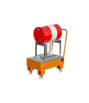 Auffangwanne 61 l, 500×940×1075 mm, Stahl lackiert, mit Gitt