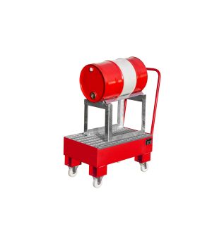Auffangwanne 61 l, 500×940×1075 mm, Stahl lackiert, mit Gitt