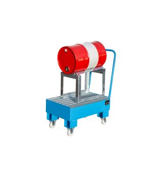 Auffangwanne 61 l, 500×940×1075 mm, Stahl lackiert, mit Gitt