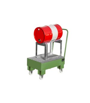 Auffangwanne 61 l, 500×940×1075 mm, Stahl lackiert, mit Gitt