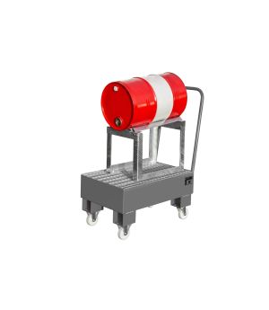 Auffangwanne 61 l, 500×940×1075 mm, Stahl lackiert, mit Gitt