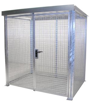 Gasflaschen-Container GFC-M2/D-DF, für 48 Gasflaschen, 2100×