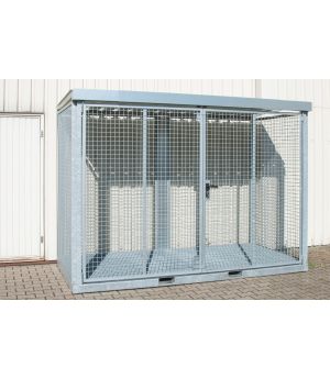 Gasflaschen-Container GFC-E/G M4, für 78 Gasflaschen, 3180×1