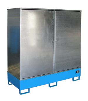 Gefahrstoffdepot 208 l Auffangvolumen, 1680×690×1780 mm, für
