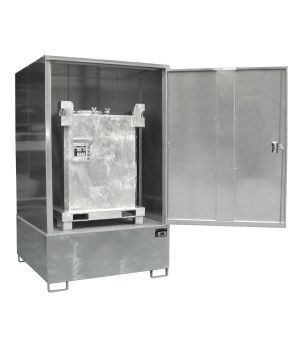 Gefahrstoffdepot 1000 l Auffangvolumen, 1475×1460×2410 mm