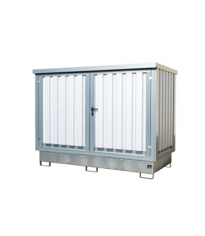 Gefahrstoffdepot 1000 l Auffangvolumen, 2835×1590×2180 mm