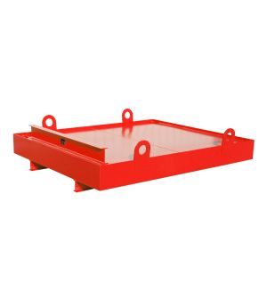 Auffangwanne 850 l, Stahl lackiert, RAL 3000 Feuerrot