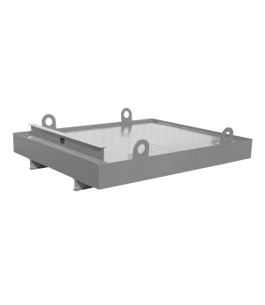 Auffangwanne 850 l, Stahl lackiert, RAL 7005 Mausgrau