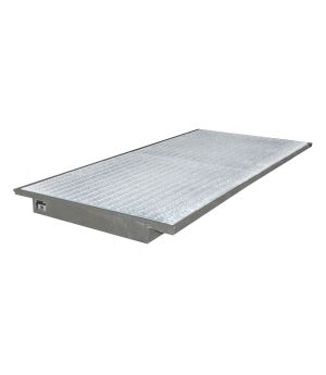 Regalwanne 233 l, 2650×1250×130 mm, Stahl feuerverzinkt, mit