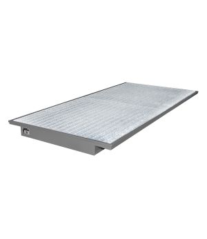 Regalwanne 233 l, 2650×1250×130 mm, Stahl lackiert, mit Gitt