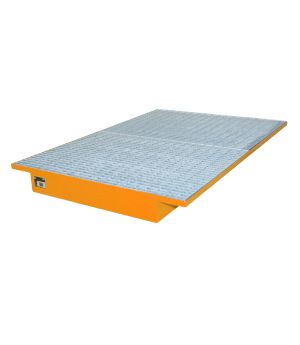 Regalwanne 200 l, 1750×1250×160 mm, Stahl lackiert, mit Gitt