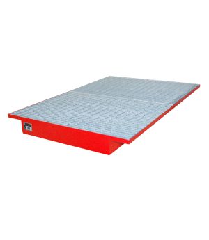 Regalwanne 200 l, 1750×1250×160 mm, Stahl lackiert, mit Gitt