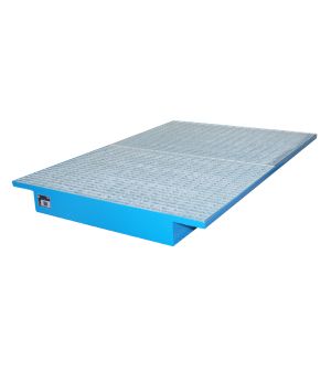 Regalwanne 200 l, 1750×1250×160 mm, Stahl lackiert, mit Gitt