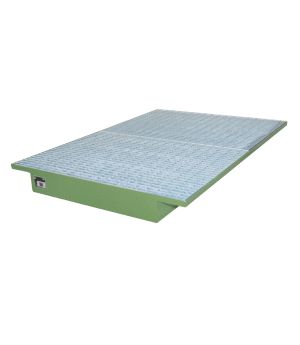 Regalwanne 200 l, 1750×1250×160 mm, Stahl lackiert, mit Gitt