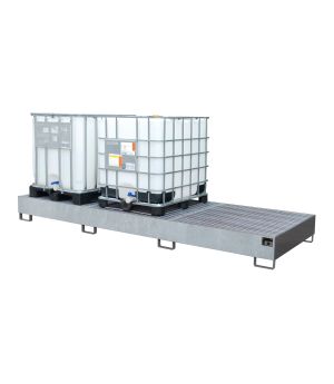 Auffangwanne 1000 l, 3850×1300×340 mm, Stahl feuerverzinkt, 