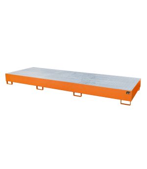 Auffangwanne 1000 l, 3850×1300×340 mm, Stahl lackiert, mit G