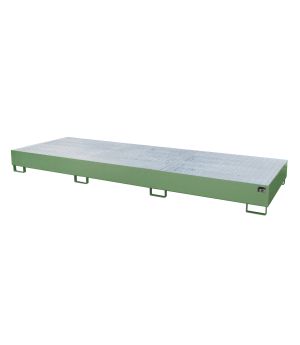 Auffangwanne 1000 l, 3850×1300×340 mm, Stahl lackiert, mit G