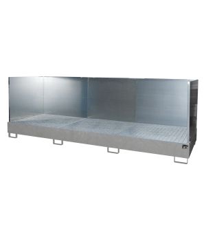 Auffangwanne 1000 l, 3870×1300×1345 mm, Stahl feuerverzinkt,