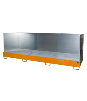 Auffangwanne 1000 l, 3870×1300×1345 mm, Stahl lackiert, mit 