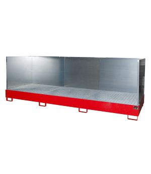 Auffangwanne 1000 l, 3870×1300×1345 mm, Stahl lackiert, mit 
