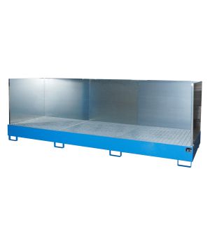 Auffangwanne 1000 l, 3870×1300×1345 mm, Stahl lackiert, mit 