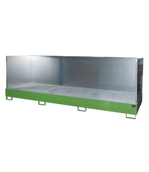 Auffangwanne 1000 l, 3870×1300×1345 mm, Stahl lackiert, mit 