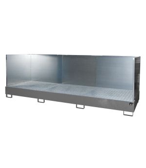 Auffangwanne 1000 l, 3870×1300×1345 mm, Stahl lackiert, mit 