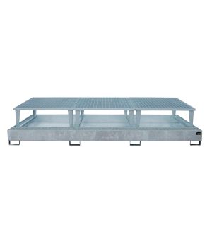 Auffangwanne 1000 l, 3850×1460×780 mm, Stahl feuerverzinkt, 