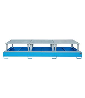 Auffangwanne 1000 l, 3850×1460×780 mm, Stahl lackiert, mit G
