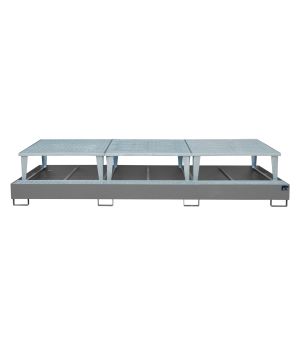 Auffangwanne 1000 l, 3850×1460×780 mm, Stahl lackiert, mit G
