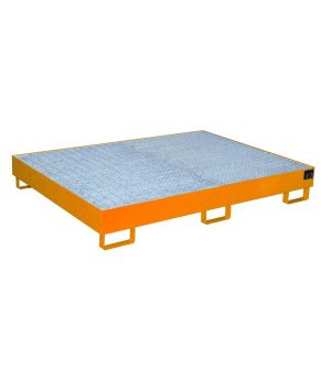 Regalwanne 257 l, 1750×1300×250 mm, Stahl lackiert, mit Gitt