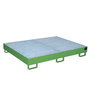 Regalwanne 257 l, 1750×1300×250 mm, Stahl lackiert, mit Gitt