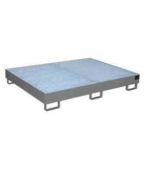 Regalwanne 257 l, 1750×1300×250 mm, Stahl lackiert, mit Gitt